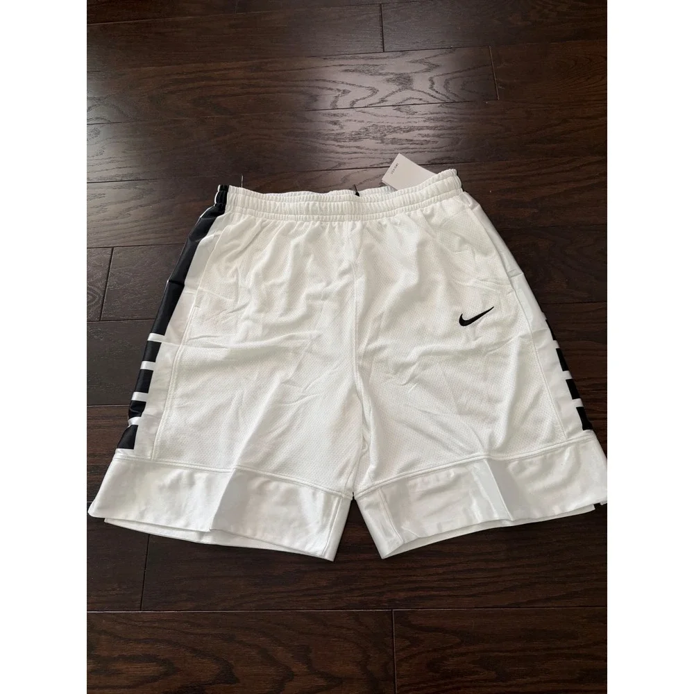 Nike Kids Dri-FIT Basketball Shorts White Black FD4005-100 XL Extra Large